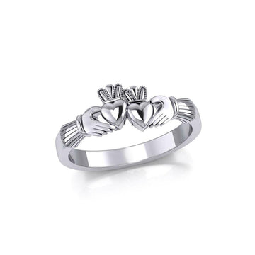 Two Hearts Claddagh Ring TRI1115 - Jewelry